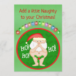 Weihnachts Custom Naughty Santa Party Einladung