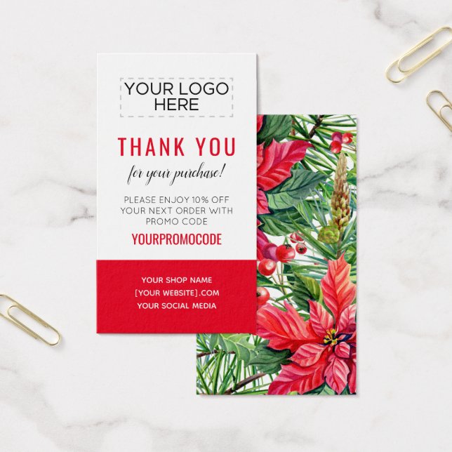 Weihnachts Custom Promo Code Discount Card (Büro)