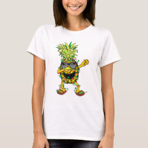 Weihnachts-Dabbing Ananas-Leuchten für Männer T-Shirt