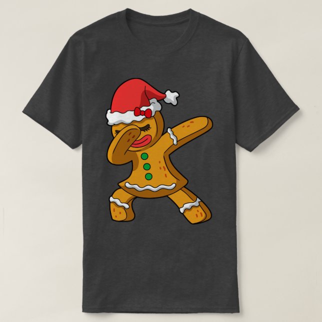 Weihnachts-Dabbing Frau Gingerbread Girl Women T-Shirt (Design vorne)