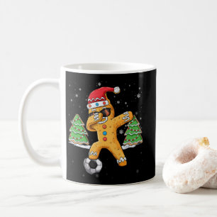 Weihnachts Dabbing Gingerbrett Fußball Sport Sant Kaffeetasse