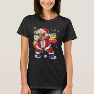 Weihnachts-Dabbing-Mops-Weihnachts-Pyjamas und Kos T-Shirt