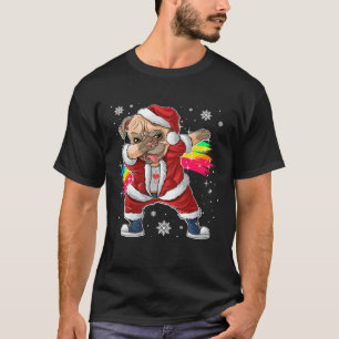 Weihnachts-Dabbing-Mops Weihnachts-Pyjamas und Kos T-Shirt