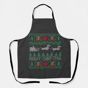 Weihnachts-Dachshund Wiener Hund Dachshund Hässlic Schürze