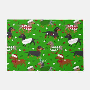 Weihnachts-Dackel Alle Mäntel Türmatte