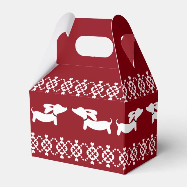 Weihnachts-Dackel Geschenkboxen Messe Isle Ugly Sw Geschenkschachtel (Vorderseite)