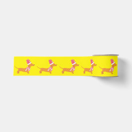 Weihnachts-Dackel Hund Gelb Ripsband