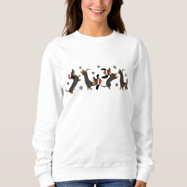 Weihnachts-Dackel, Hund-Lover-Geschenk Sweatshirt (Vorderseite)