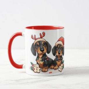 Weihnachts-Dackel Hunde Tasse