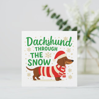 Weihnachts-Dackel-Karte/Einladung Einladung