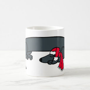 Weihnachts-Dackel Schlafen Tasse