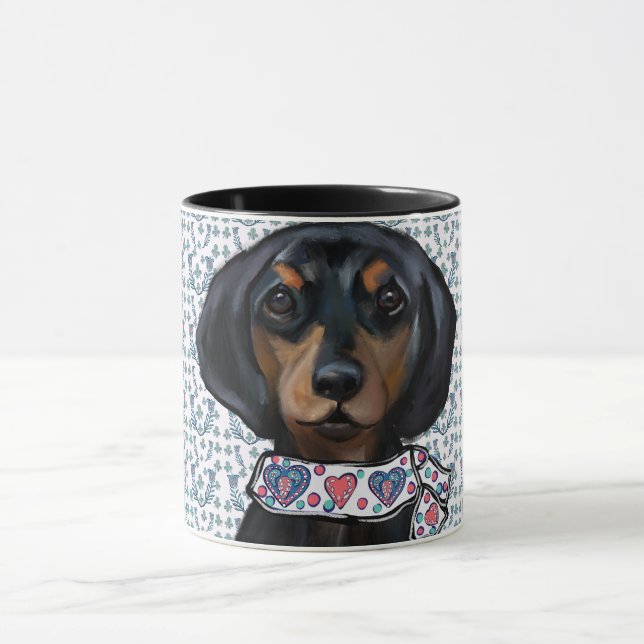 Weihnachts-Dackel Tasse (Zentrum)