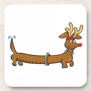 Weihnachts-Dackel Untersetzer