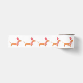 Weihnachts-Dackel White Ripsband