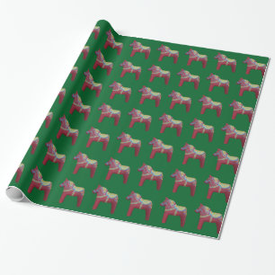 Weihnachts-Dala-Horse-Umschlagpapier Geschenkpapier
