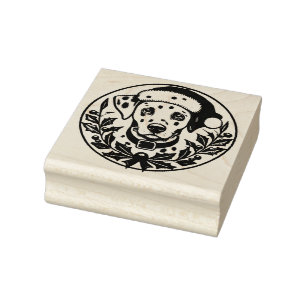 Weihnachts-Dalmatiner Gummistempel