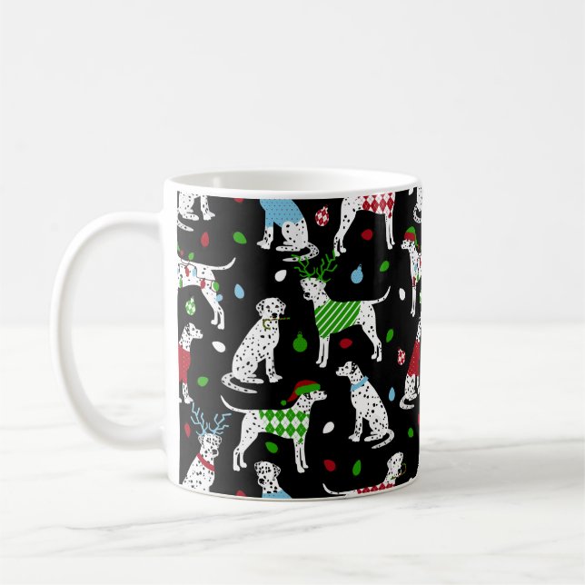 Weihnachts-Dalmatiner-Kaffee-Tasse Kaffeetasse (Links)