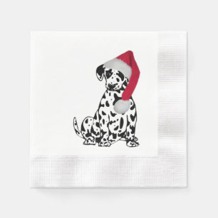 Weihnachts-Dalmatiner Serviette