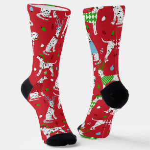 Weihnachts-Dalmatiner-Socken Socken