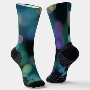Weihnachts-Dämmerungsmuster auf Mitternachtsblau Socken
