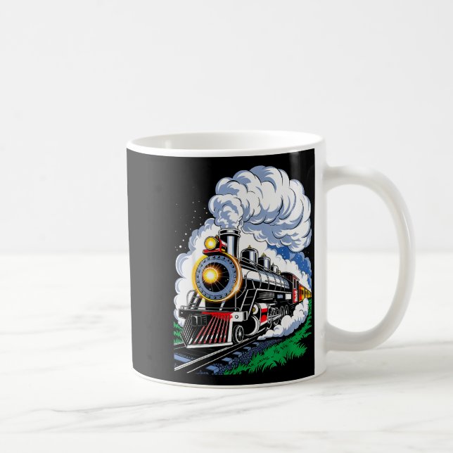 Weihnachts-Dampfzug Vintage Schaffner Männer Kaffeetasse (Rechts)