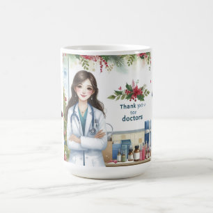 Weihnachts danke für Ärzte Kaffeetasse