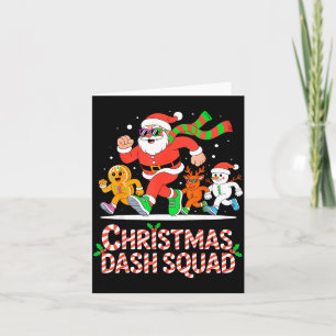 Weihnachts-Dash-Mannschaft Marathon-Team Läufer Karte