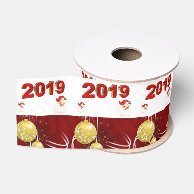 Weihnachts-Dekorationsband, 2019 Ripsband (Spule)