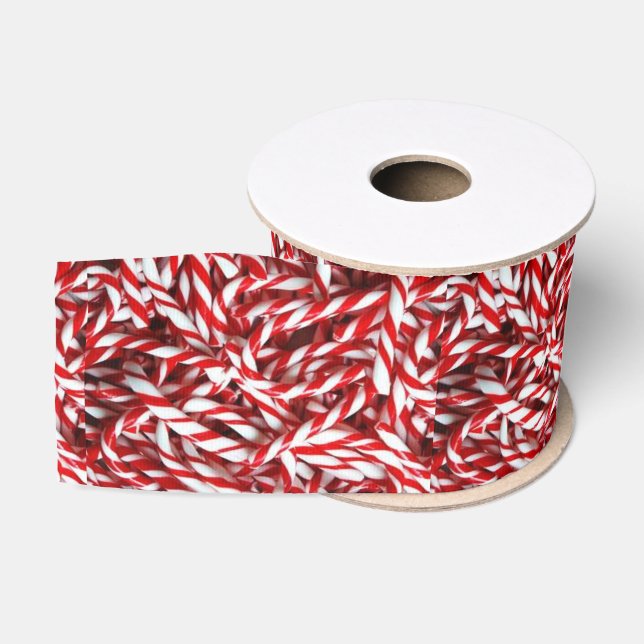 Weihnachts-Dekorationsband, Candy Cane Ripsband (Spule)