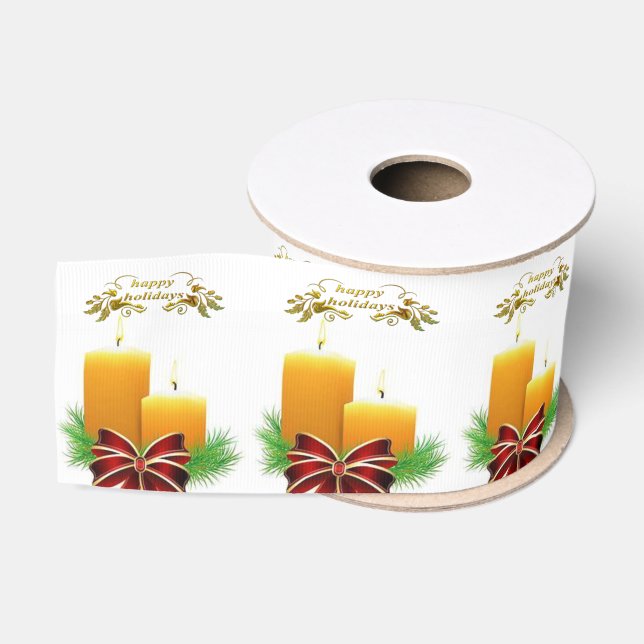 Weihnachts-Dekorationsband, glückliche Ferien Ripsband (Spule)