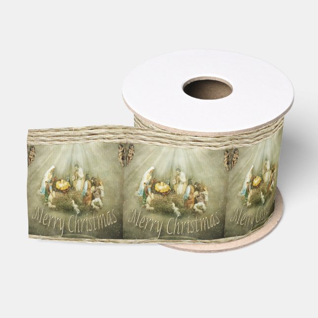 Weihnachts-Dekorationsband, Jesus Christus Ripsband (Spule)