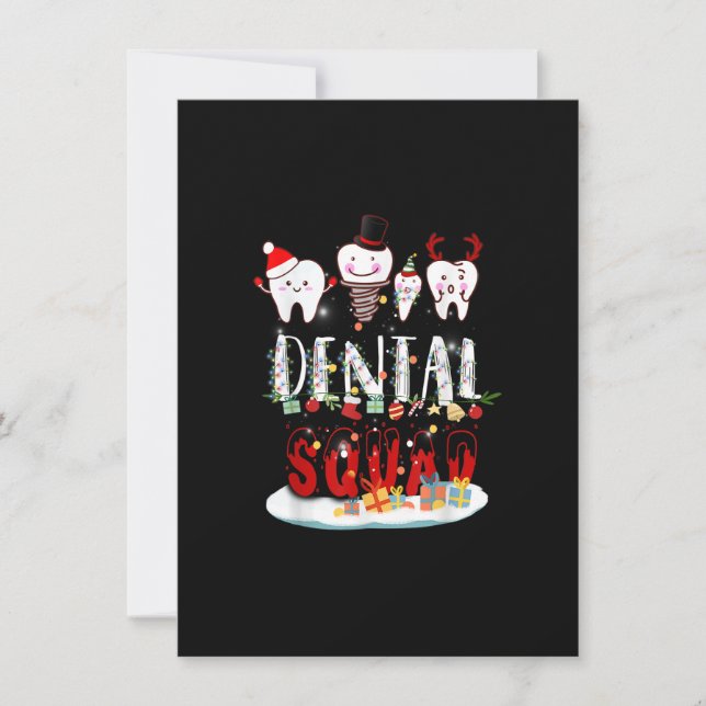 Weihnachts-Dentalquad Funny Lights für Bo Einladung (Vorderseite)