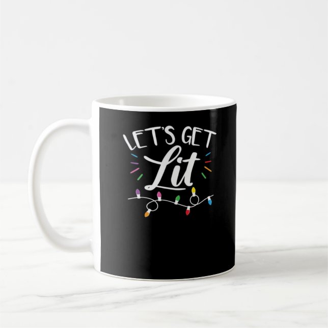 Weihnachts-Design - Lasst uns Lit bekommen Kaffeetasse (Links)