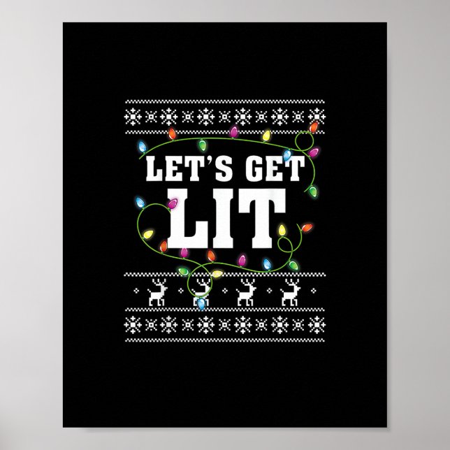 Weihnachts-Design-Zitat - Lasst uns uns was holen Poster (Vorne)