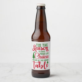 Weihnachts-Designzeit Bierflaschenetikett