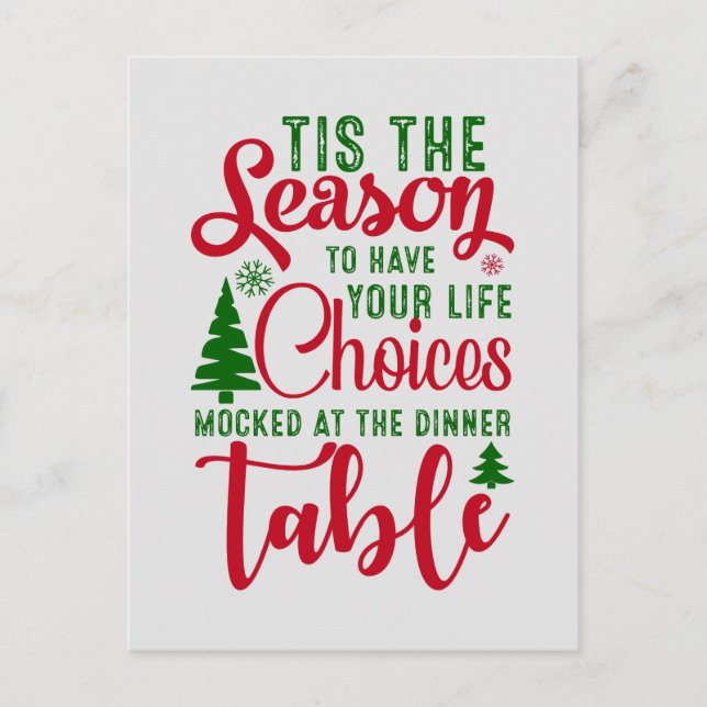 Weihnachts-Designzeit Feiertagspostkarte (Vorderseite)
