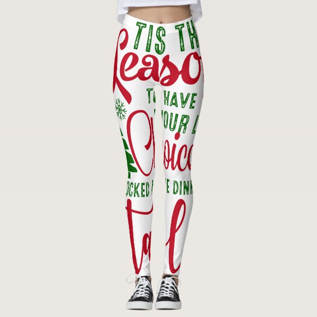 Weihnachts-Designzeit Leggings (Vorderseite)