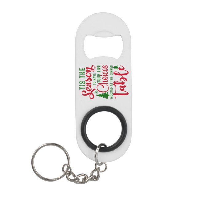 Weihnachts-Designzeit Mini Flaschenöffner (Vorderseite)