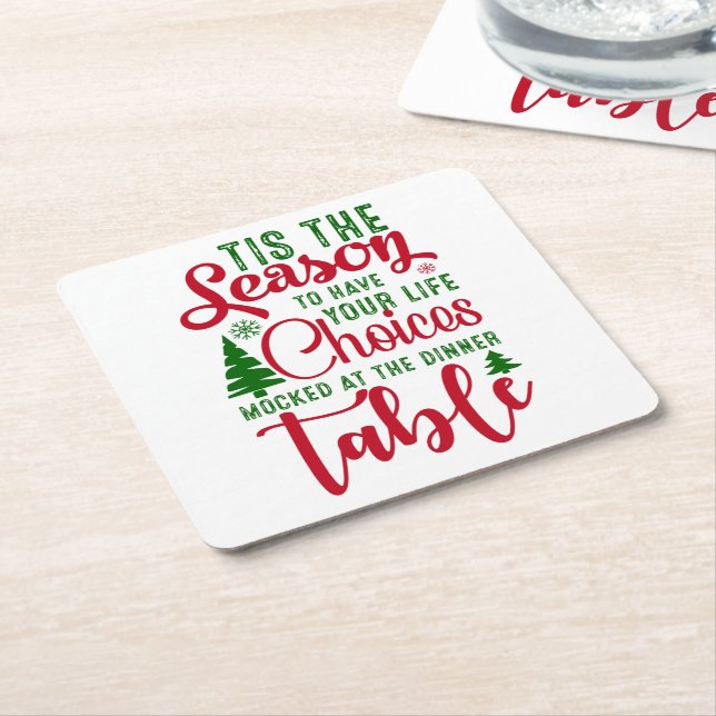 Weihnachts-Designzeit Rechteckiger Pappuntersetzer (angewinkelt)