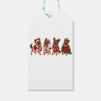 Weihnachts Deutsche Schäferhund Freunde Geschenkanhänger