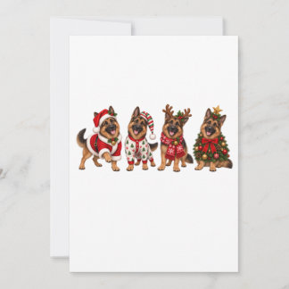 Weihnachts Deutsche Schäferhund Freunde Mitteilungskarte