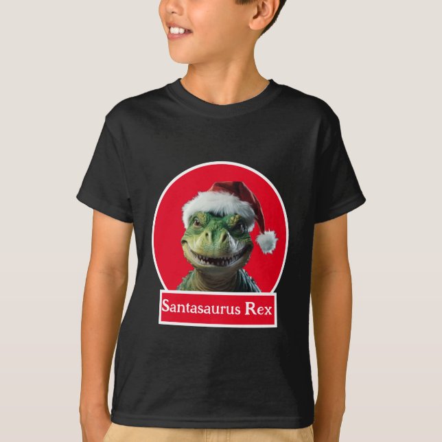 Weihnachts-Dino-T - Shirt (Vorderseite)
