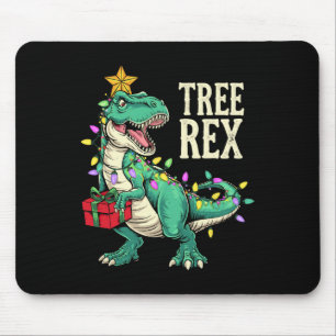 Weihnachts-Dinosaurier-Baum Rex Schlafanzug Männer Mousepad