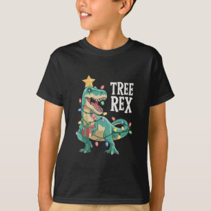 Weihnachts-Dinosaurier-Baum Rex Schlafanzug Xmas L T-Shirt