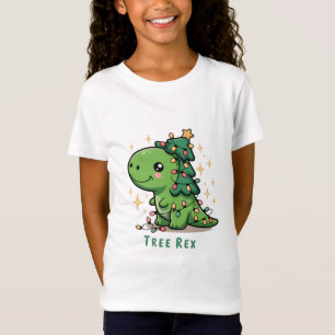 Weihnachts-Dinosaurier-Lichtparty Lustiger Baum Re T-Shirt