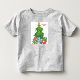 Weihnachts-Dinosaurier-T - Shirt 2023 anpassbar