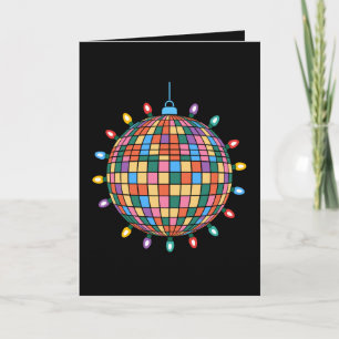 Weihnachts-Diskokugel-Lichter-Schmuck Buntes Xmas Karte