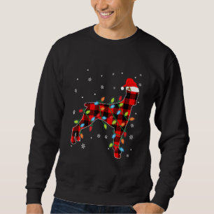 Weihnachts-Dobermann-Hund Rotkarierte Weihnachtsbe Sweatshirt
