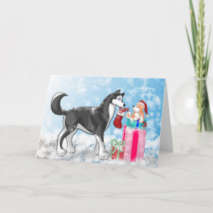 Weihnachts-Doggies! Feiertagskarte