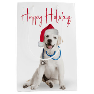 Weihnachts-Doktor Labrador Retriever Mittlere Geschenktüte